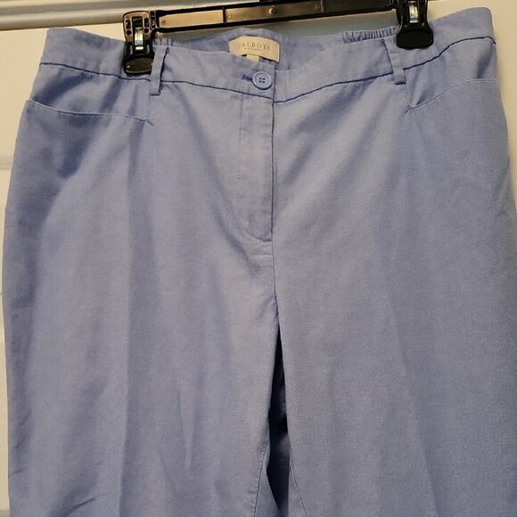 Talbots Plus Size 18W Light Blue Capri Pants Lightweight - Picture 3 of 11